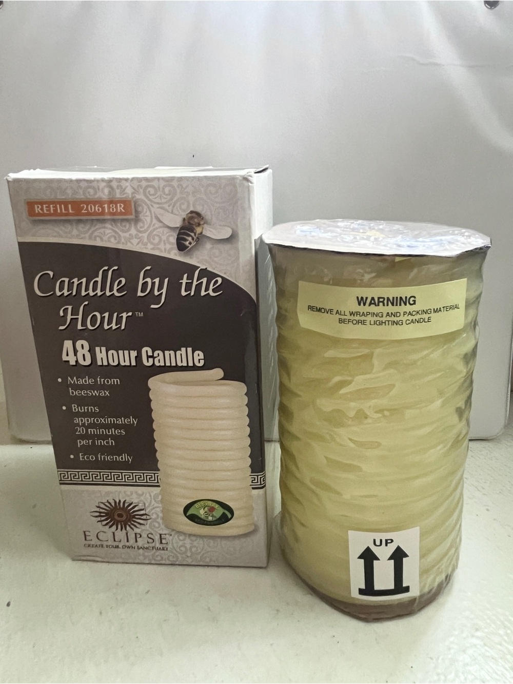Eclipse Candle by the Hour 48 Hr Refill Beeswax 20618B 20619B 20624B Unscented